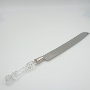 Forstoria Crystal Handle Stainless Steel Cake Knife Luxury Vintage